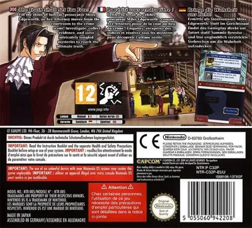 Ace Attorney Investigations - Miles Edgeworth (USA) box cover back